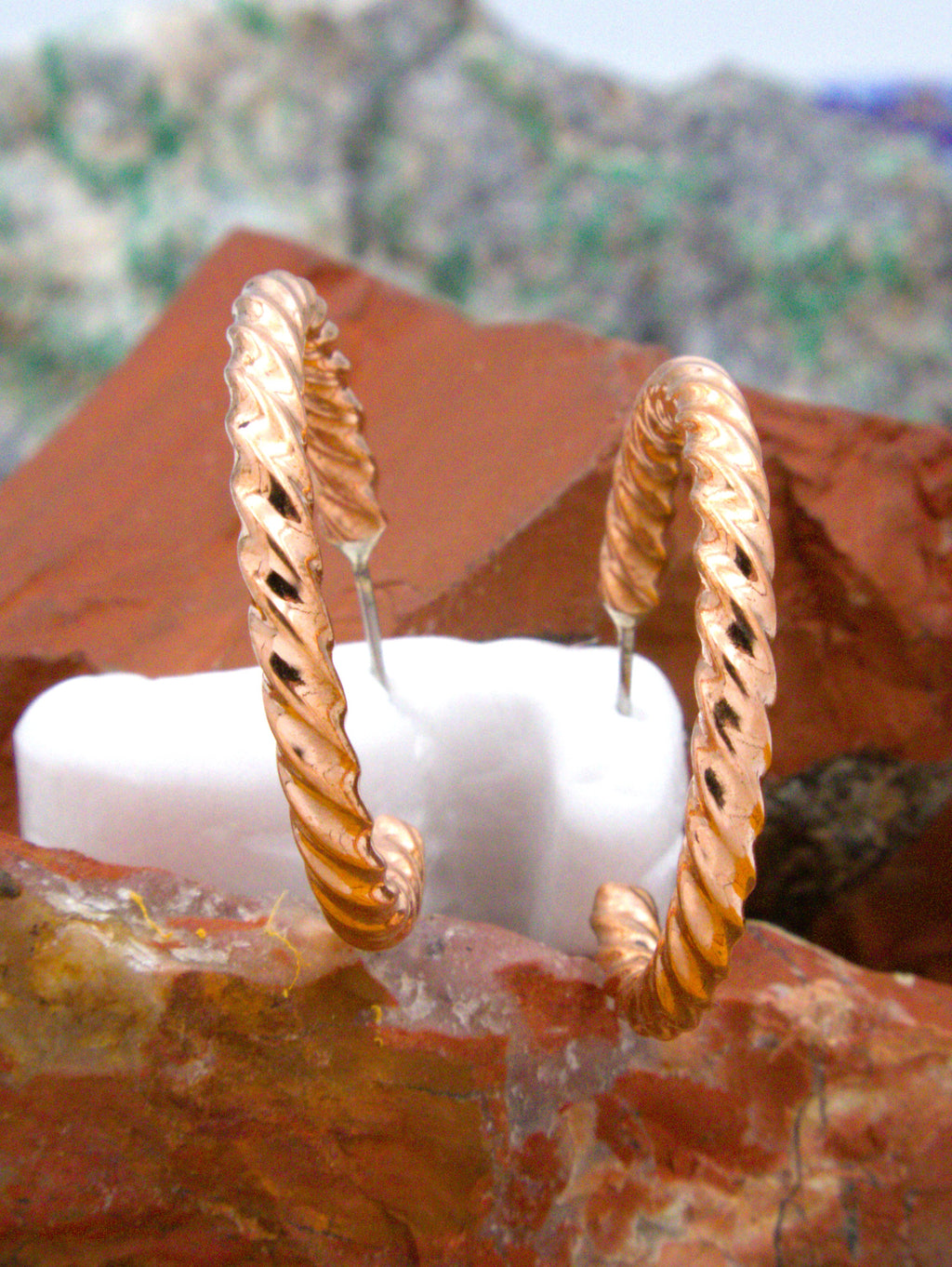 Native American Copper Hoop Earrings