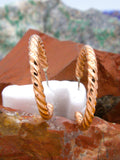 Native American Copper Hoop Earrings