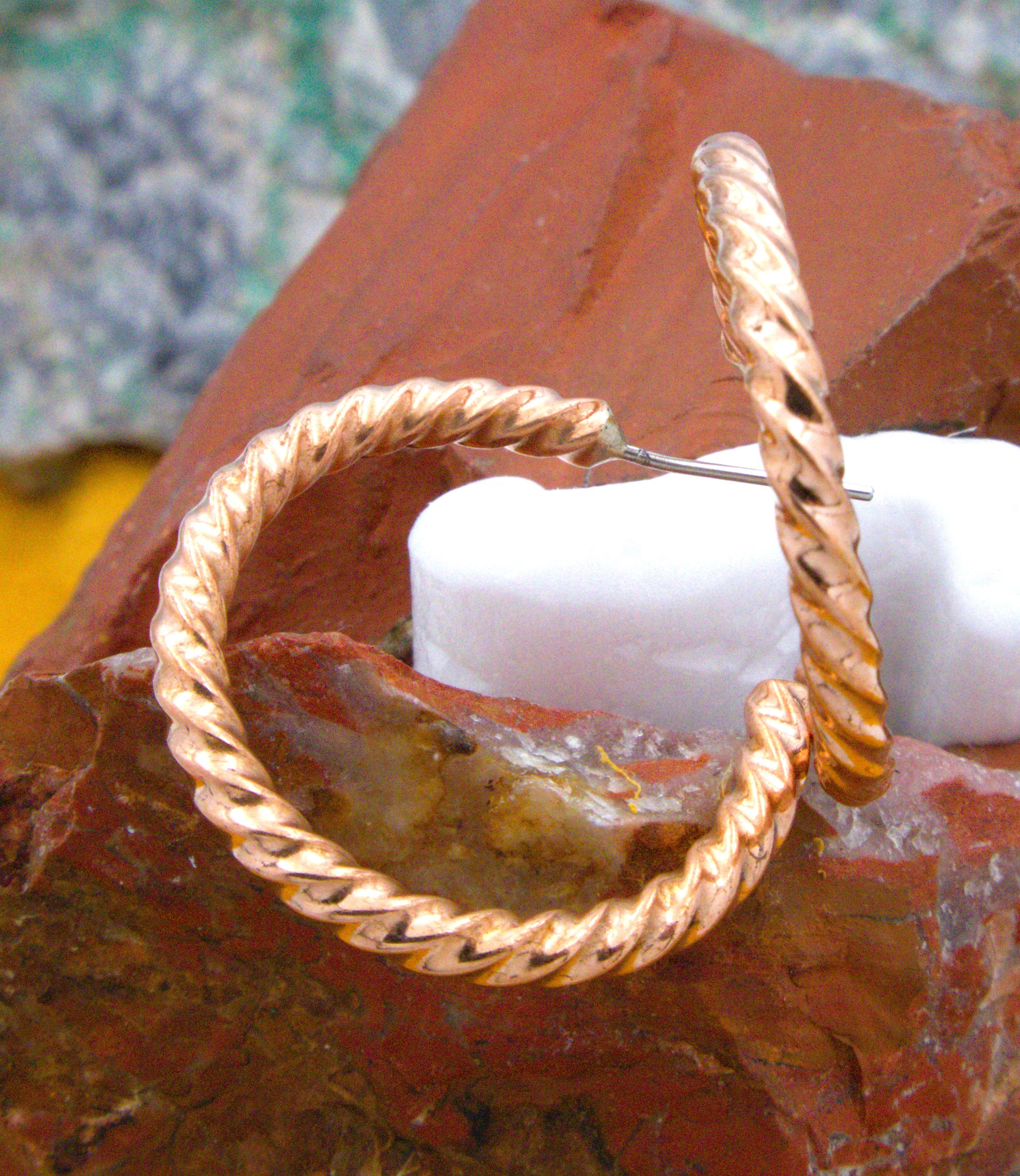 Native American Copper Hoop Earrings