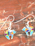 Turquoise Jewelry Turquoise Lapis Bear Dangle Earrings EO12