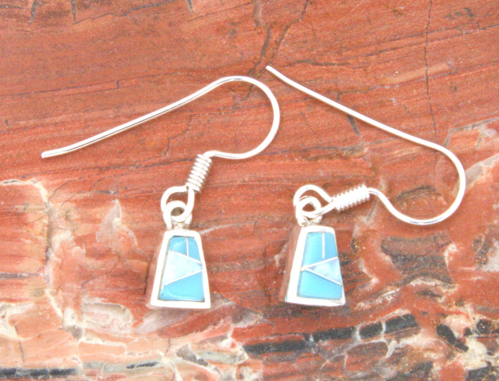 Turquoise Jewelry Sterling Silver Turquoise Opal Dangle Earrings EO20