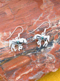 White Buffalo Turquoise Horse Dangle Earrings