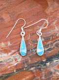 Turquoise Opal Teardrop Dangle Earrings