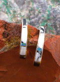 White Buffalo Turquoise Hoop Earrings