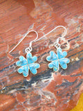 Four Leaf Clover Turquoise and Opal Dangle Earrings