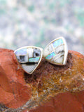 White Buffalo Turquoise Sterling Silver Post Earrings