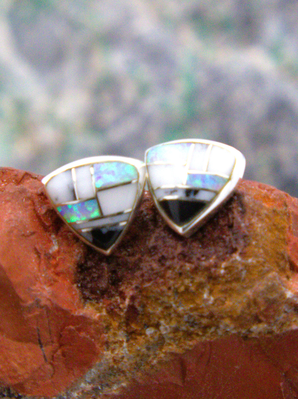 White Buffalo Turquoise Sterling Silver Post Earrings