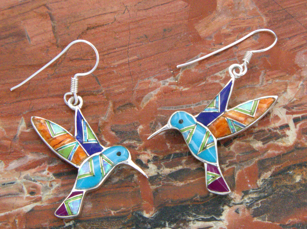 Hummingbird Earrings Pendant Turquoise Jewelry Set  EOP6PO03