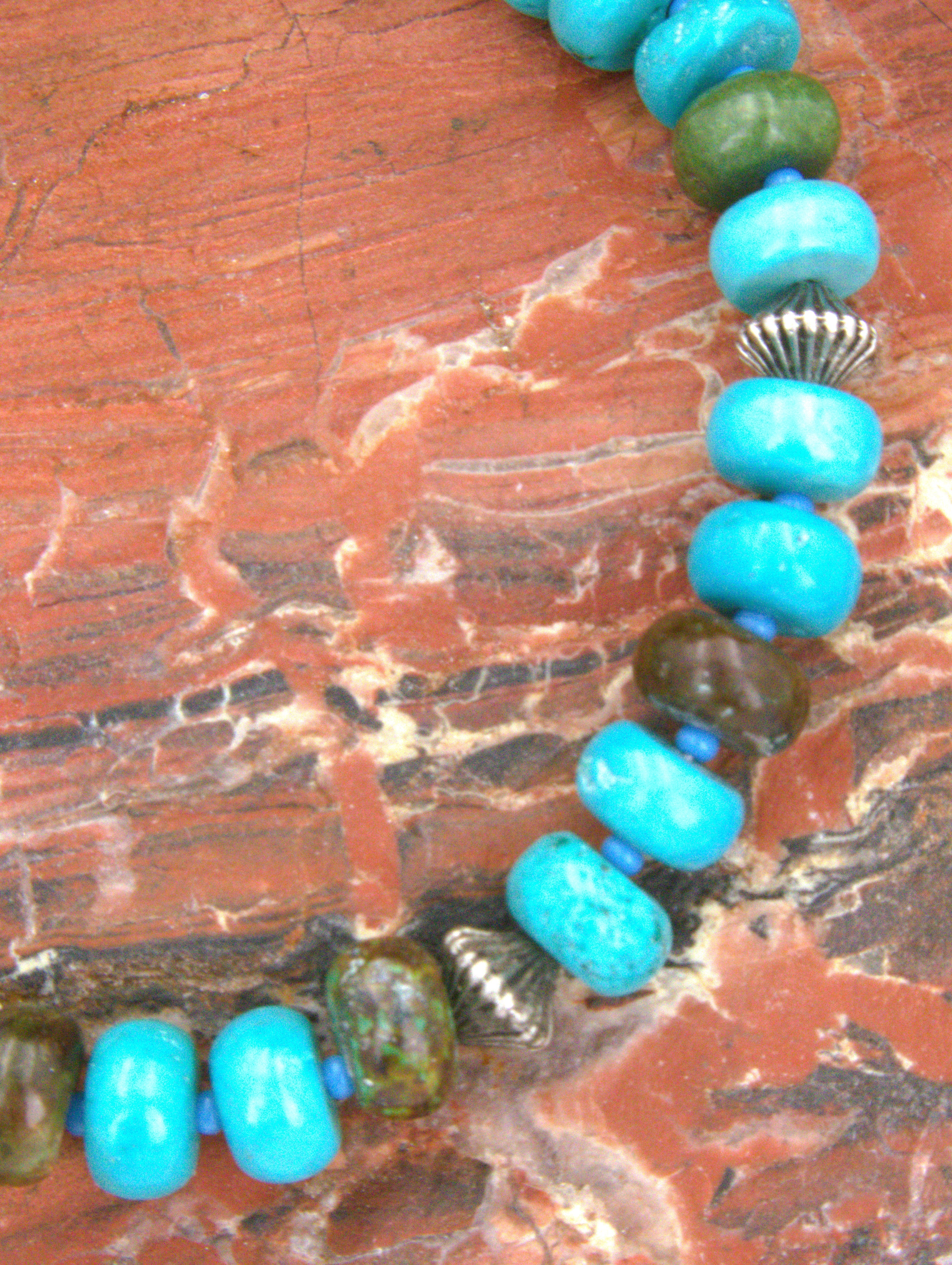 Turquoise Jewelry Turquoise Rondel Bracelet NB01