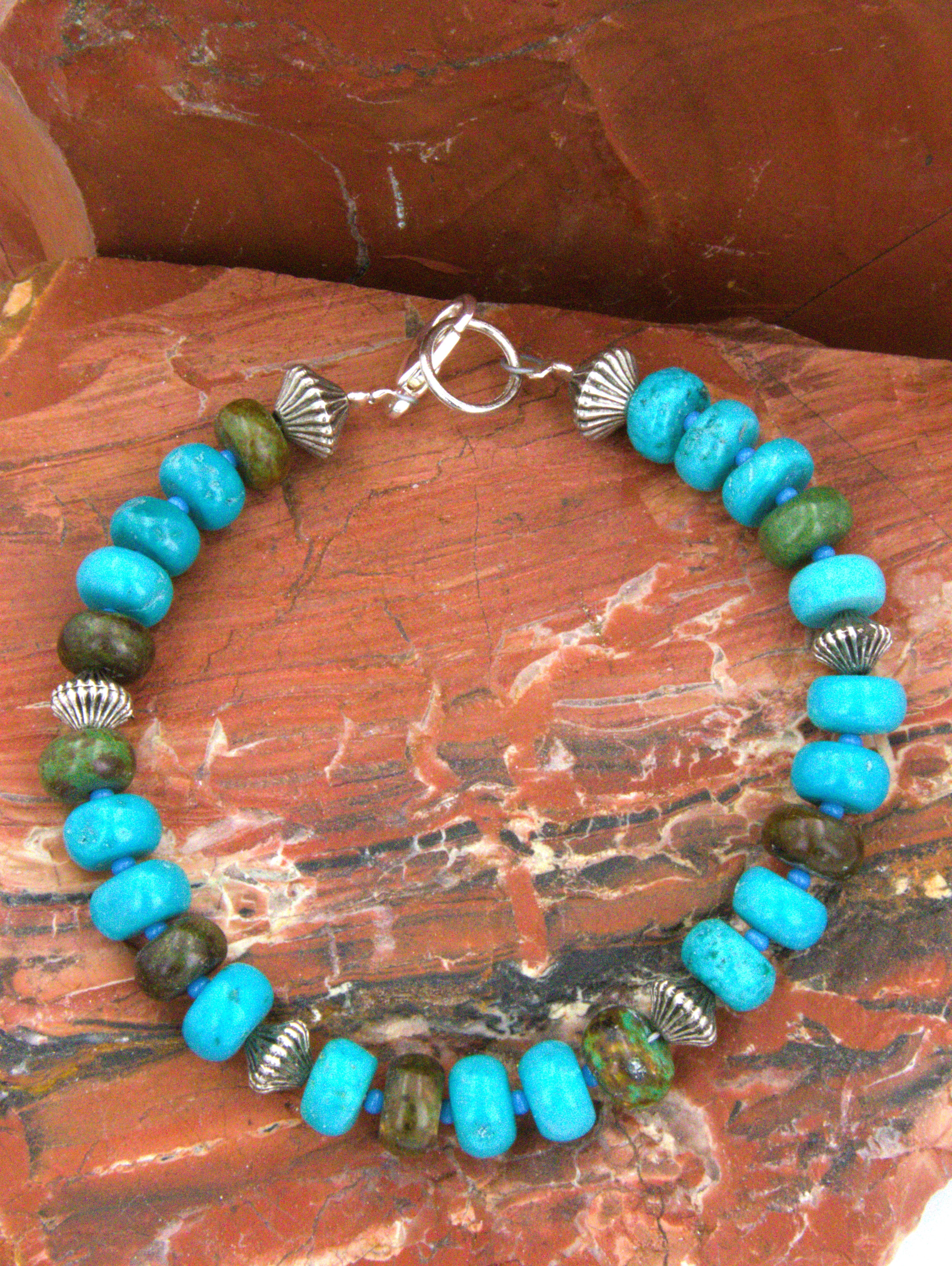 Turquoise Jewelry Turquoise Rondel Bracelet NB01