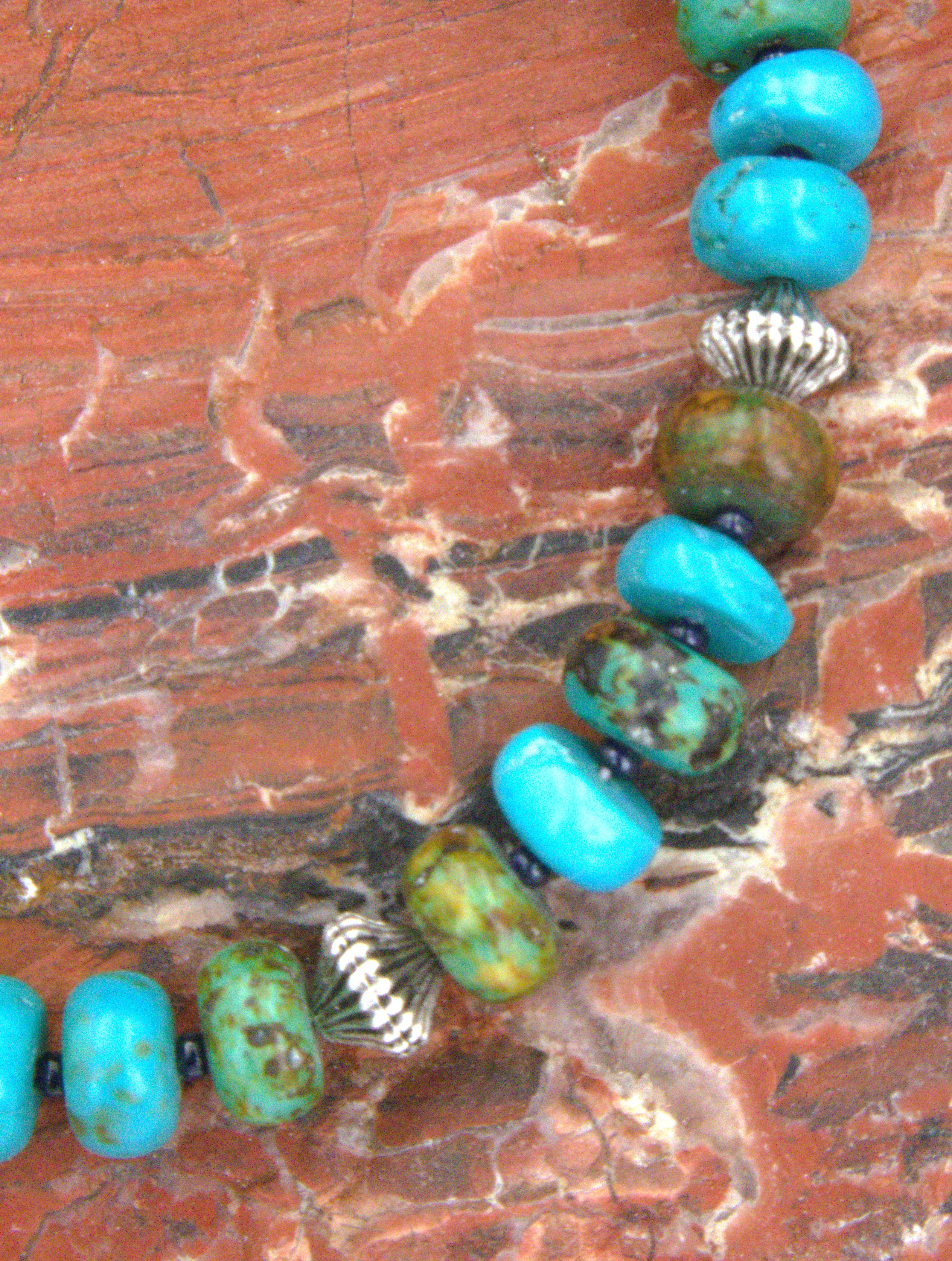 Turquoise Jewelry Turquoise Rondel Bracelet NB03