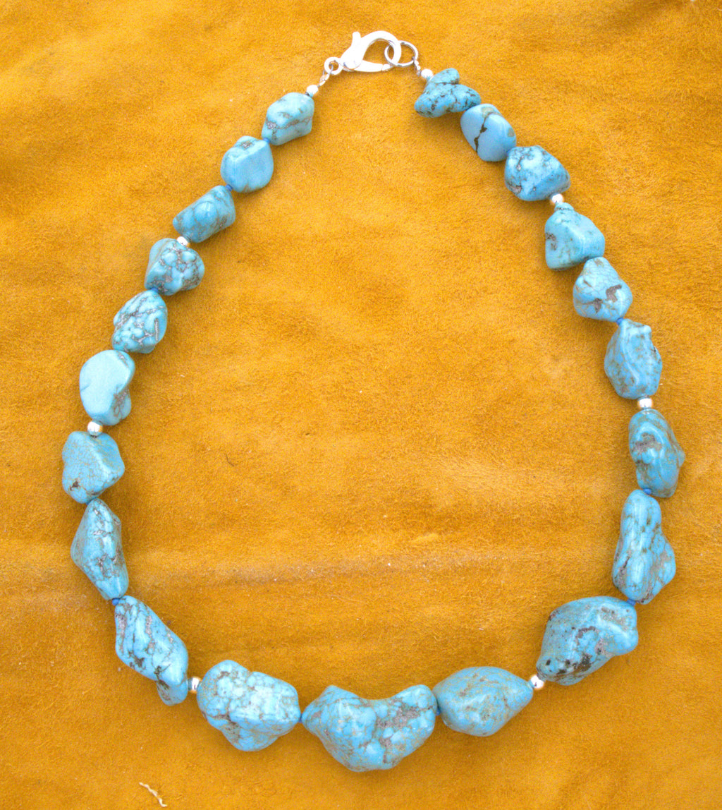 19" Turquoise Nugget Necklace NN13