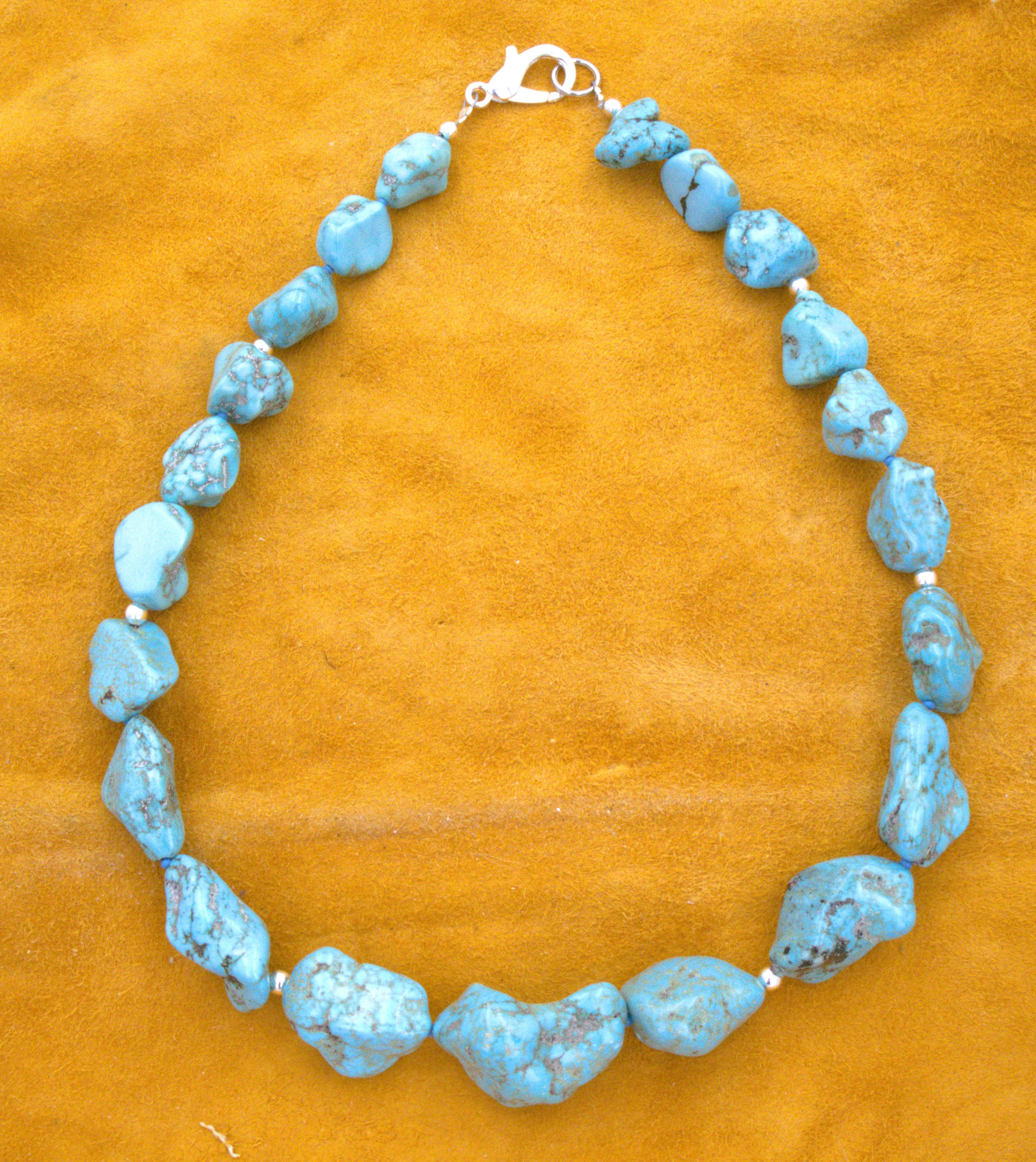 19" Turquoise Nugget Necklace NN13