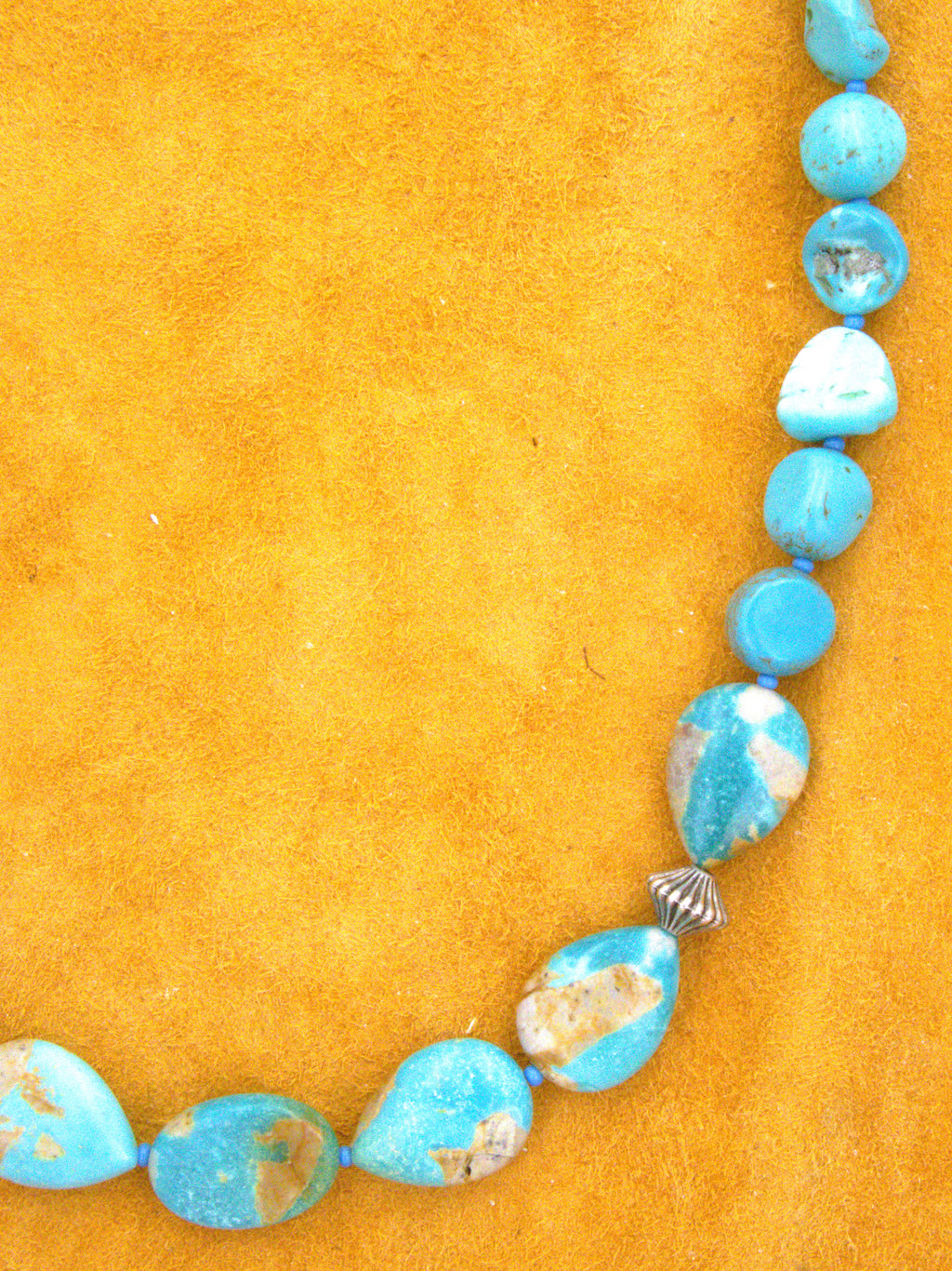 Turquoise Jewelry Sky-Blue Turquoise Nugget Necklace 17 3/4" NN22