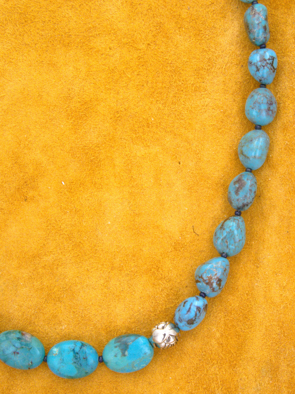 Turquoise Nugget Necklace 18 1/2" One of a Kind Turquoise Jewelry  NN23
