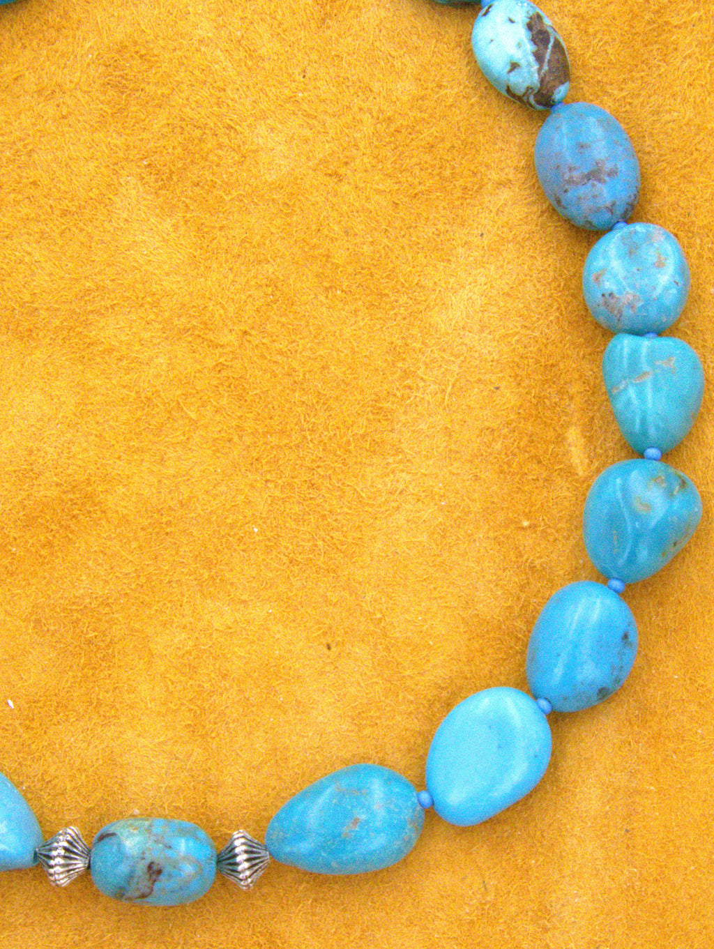 Turquoise Choker Necklace 14 1/2" One of a Kind Turquoise Jewelry  NN28