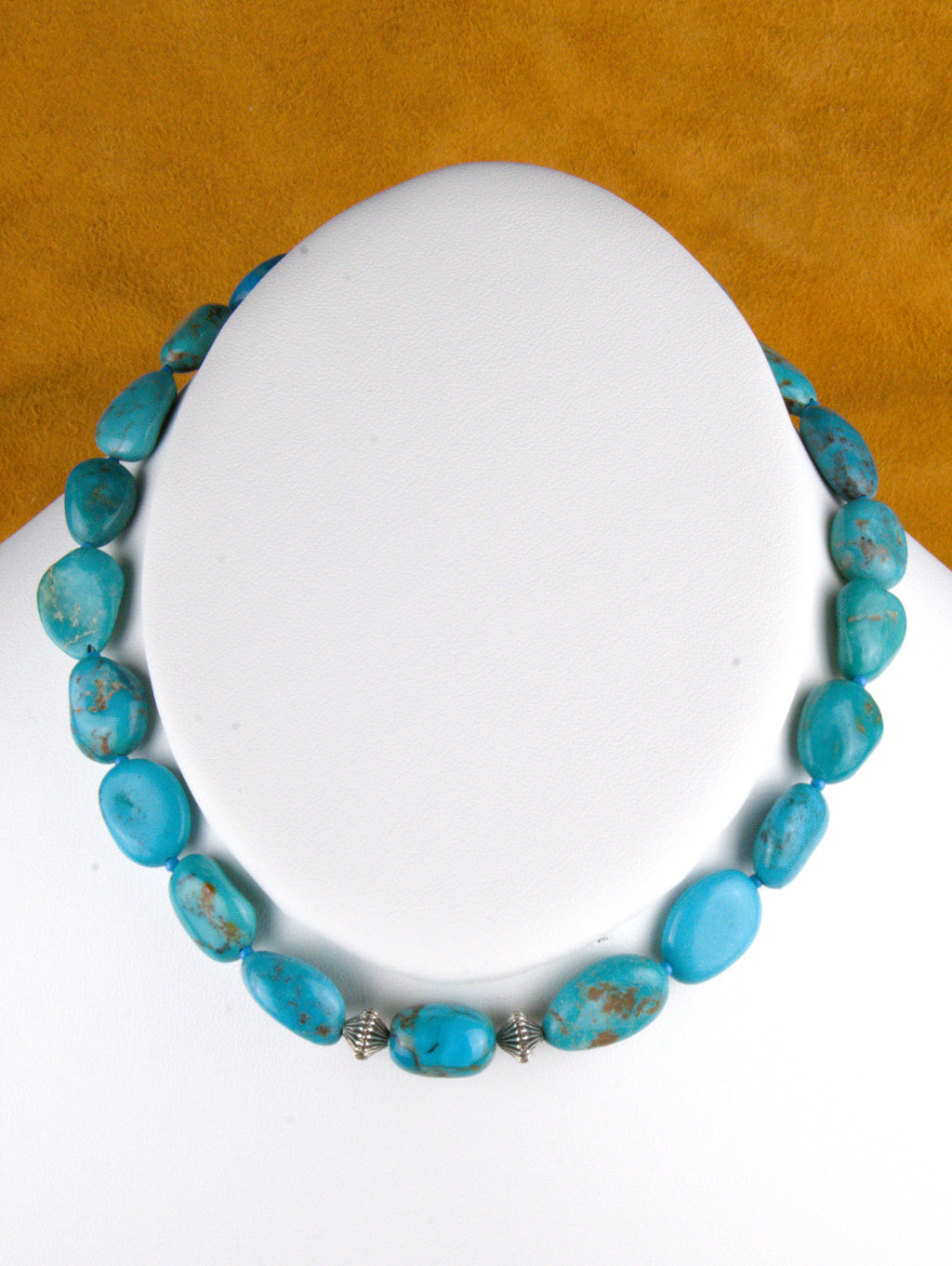 Turquoise Choker Necklace 14 1/2" One of a Kind Turquoise Jewelry  NN28
