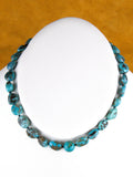 Turquoise Nugget Choker Necklace 14 1/2" NN29