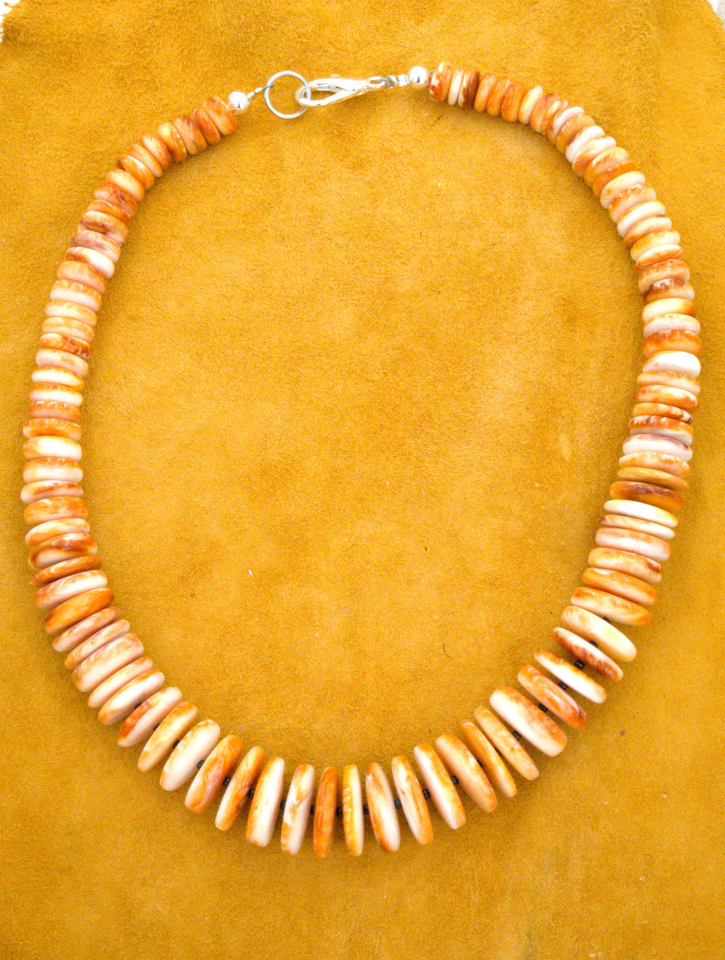 Southwestern Spiny Oyster Shell Necklace 19"  NN30