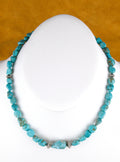 Turquoise Nugget Necklace 18" One-of-a-Kind Turquoise Jewelry NN32