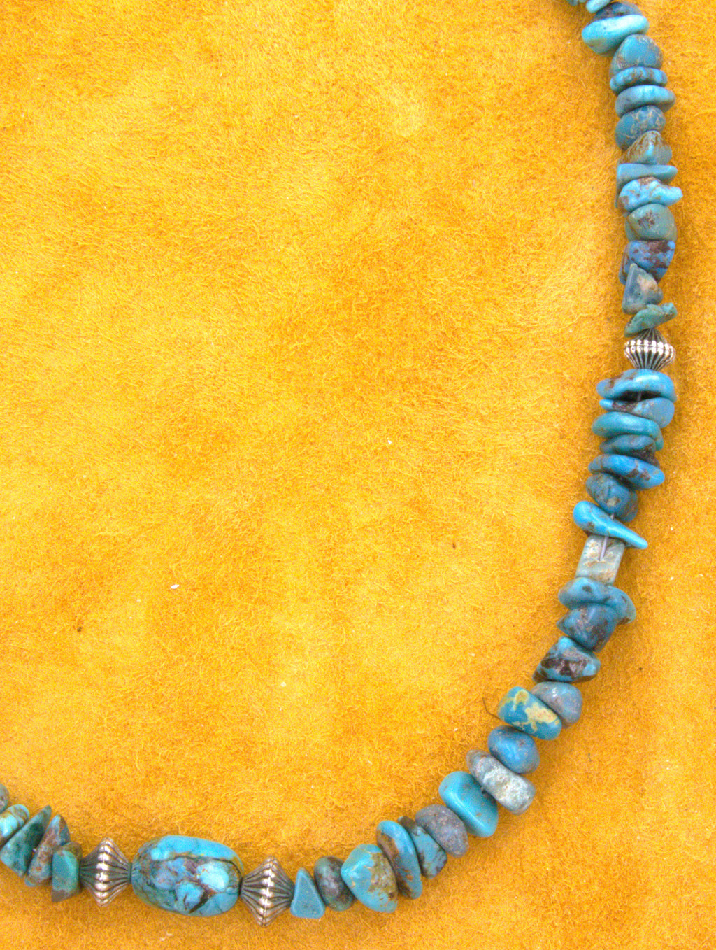 Turquoise Nugget Necklace 18" One-of-a-Kind Turquoise Jewelry  NN36