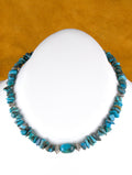 Turquoise Jewelry Turquoise Nugget Choker Necklace 15 and 3/4"  NN37