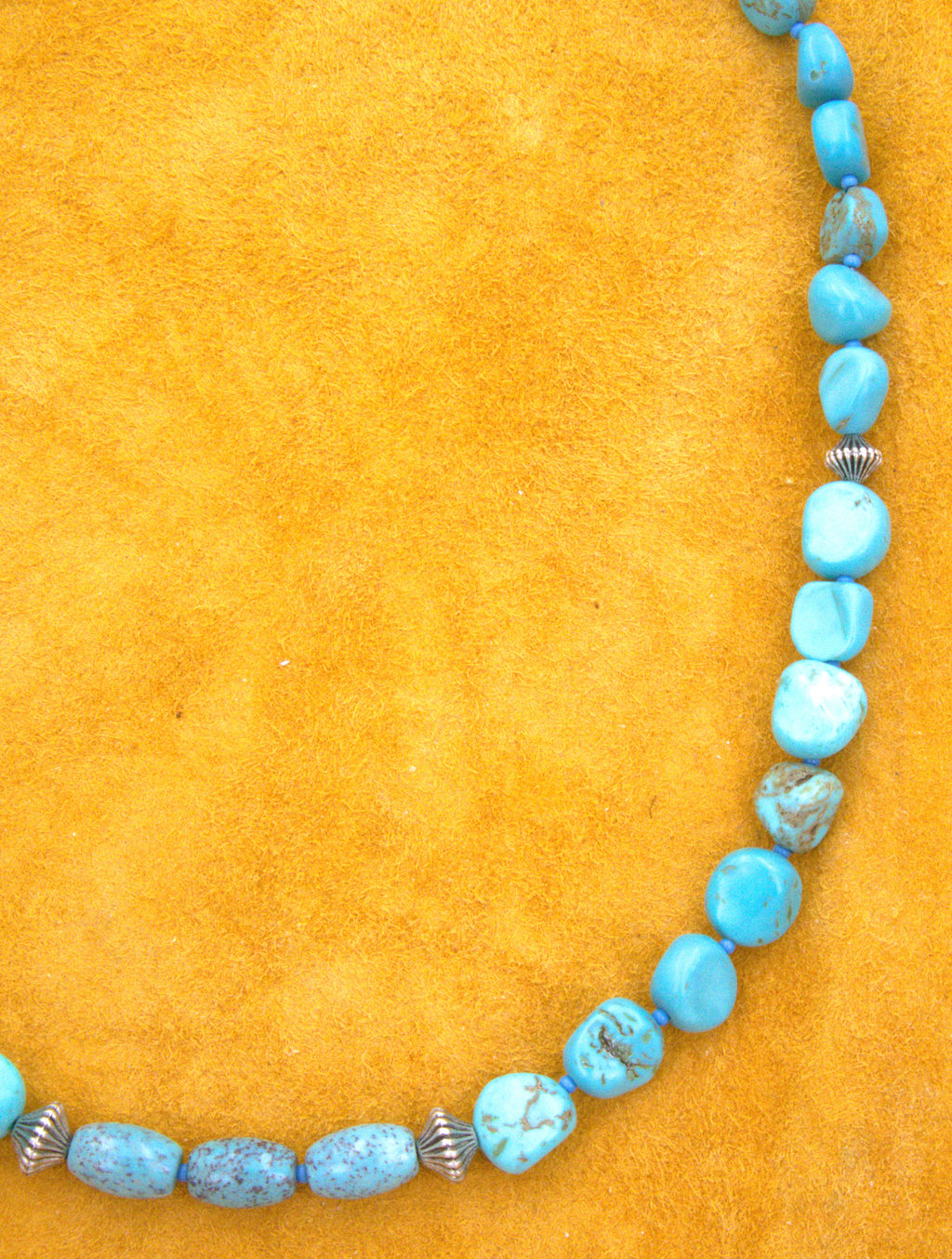 Turquoise Nugget Necklace 19 and 1/2" One-of-a-Kind Turquoise Jewelry  NN38