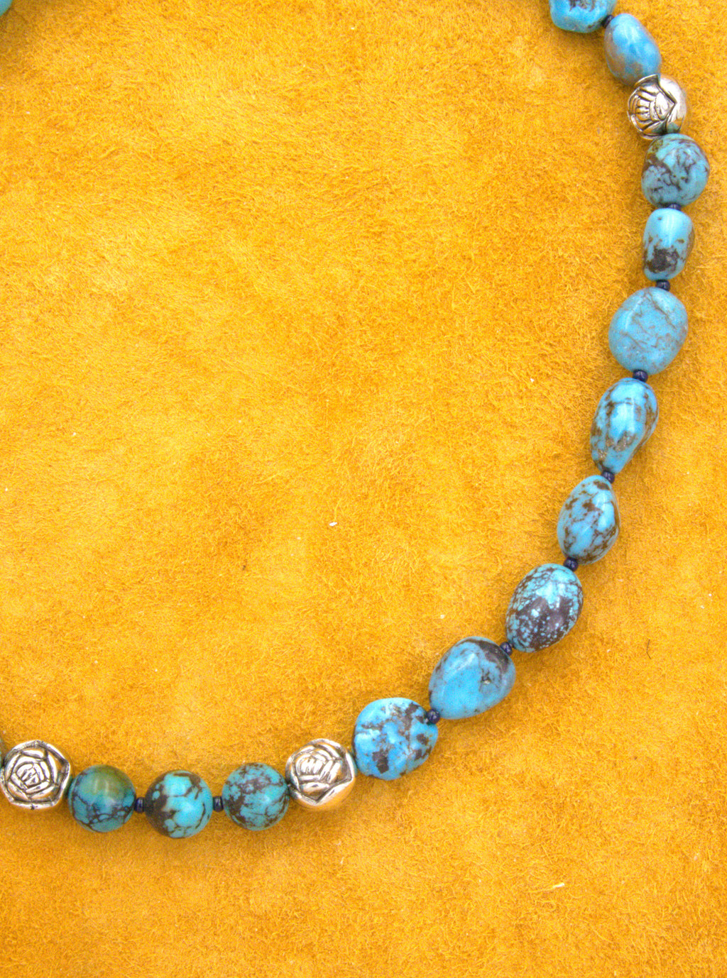 Turquoise Jewelry Turquoise Nugget Choker Necklace 16"  NN42