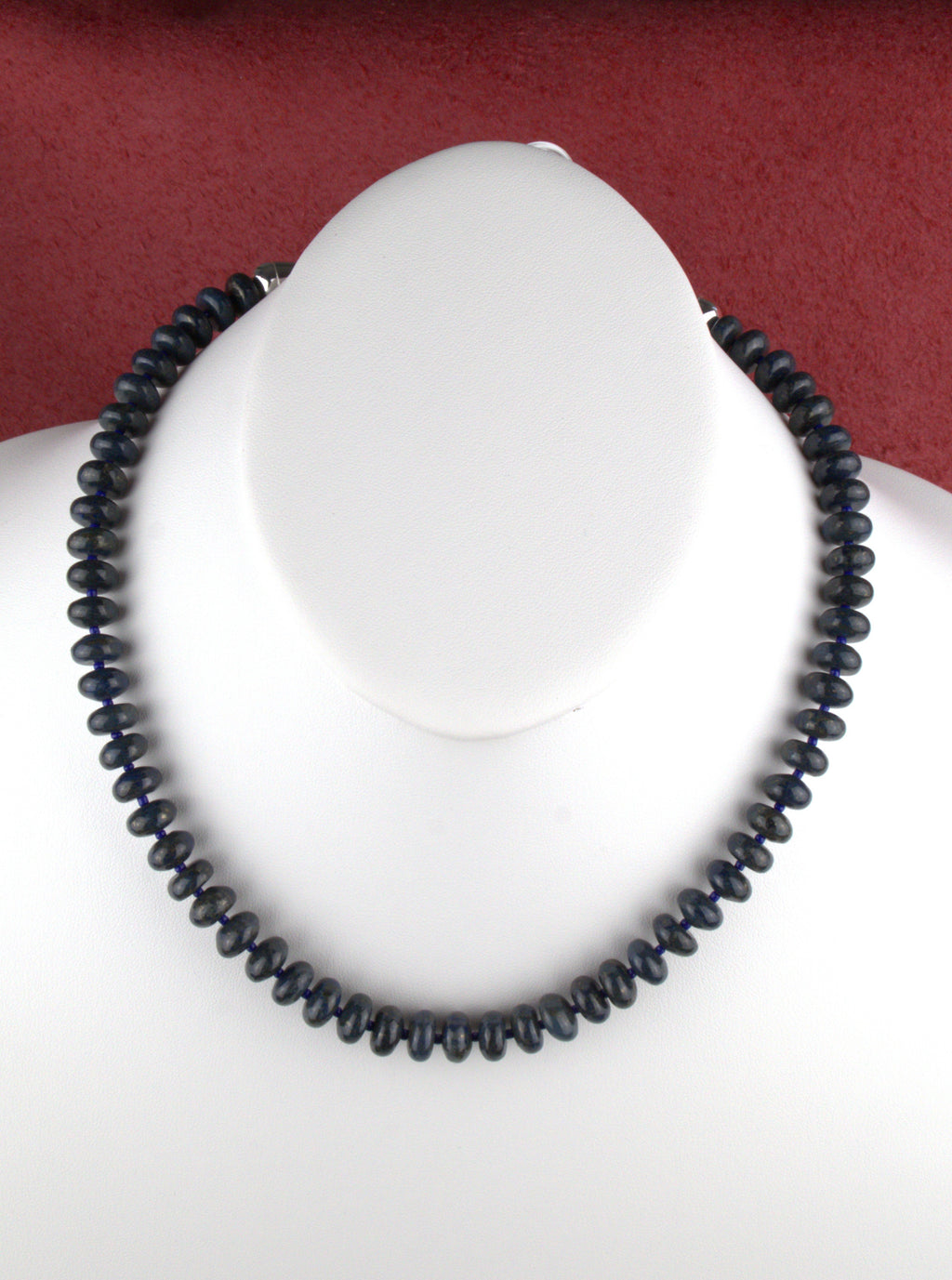 Southwestern Lapis Beaded Statement 20" Necklace  NN48