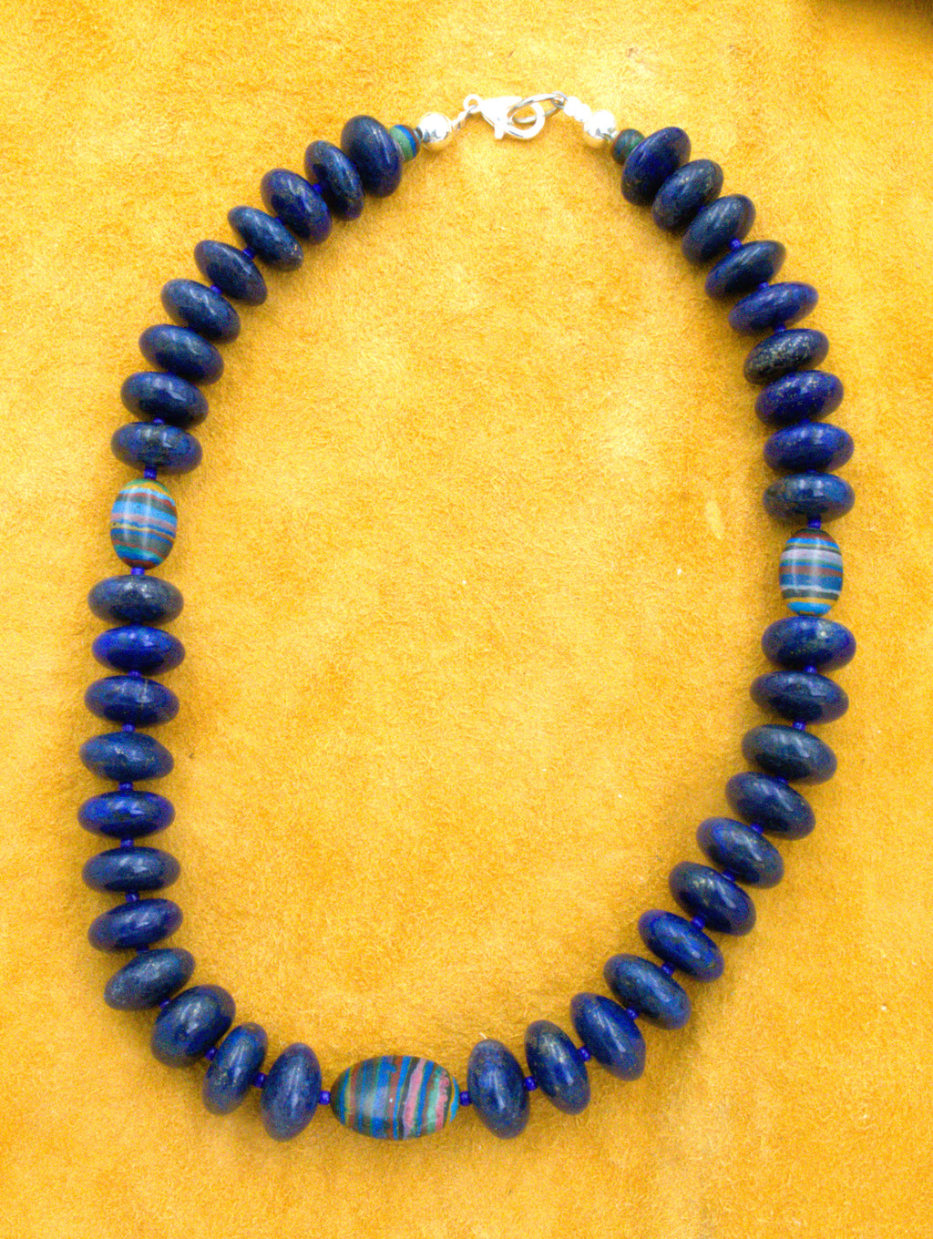 16" Southwestern Lapis Choker Necklace  NN48