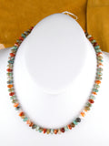 19 and 1/2" Turquoise and Spiny Oyster Shell Necklace  NN49