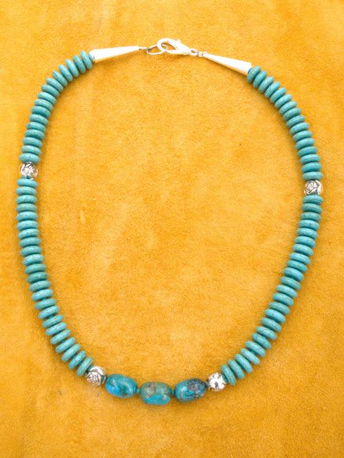 20" Turquoise Beaded Necklace  NN52