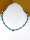 16 and 1/2" Turquoise Choker Necklace One-of-a-Kind Turquoise Jewelry  NN55