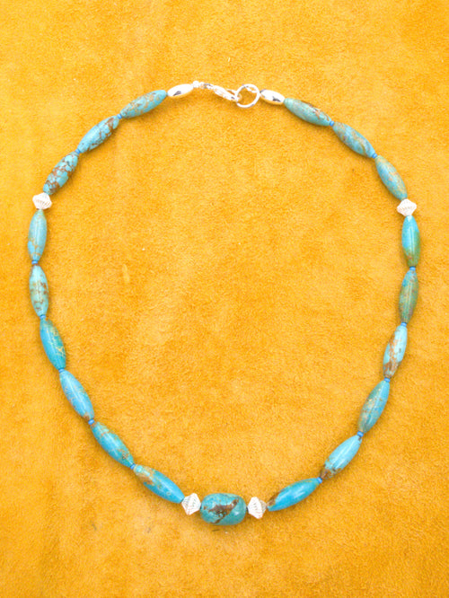 16 and 1/2" Turquoise Choker Necklace  NN55