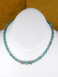 Turquoise Jewelry 17 and 1/2" Petite Choker Turquoise Necklace  NN56