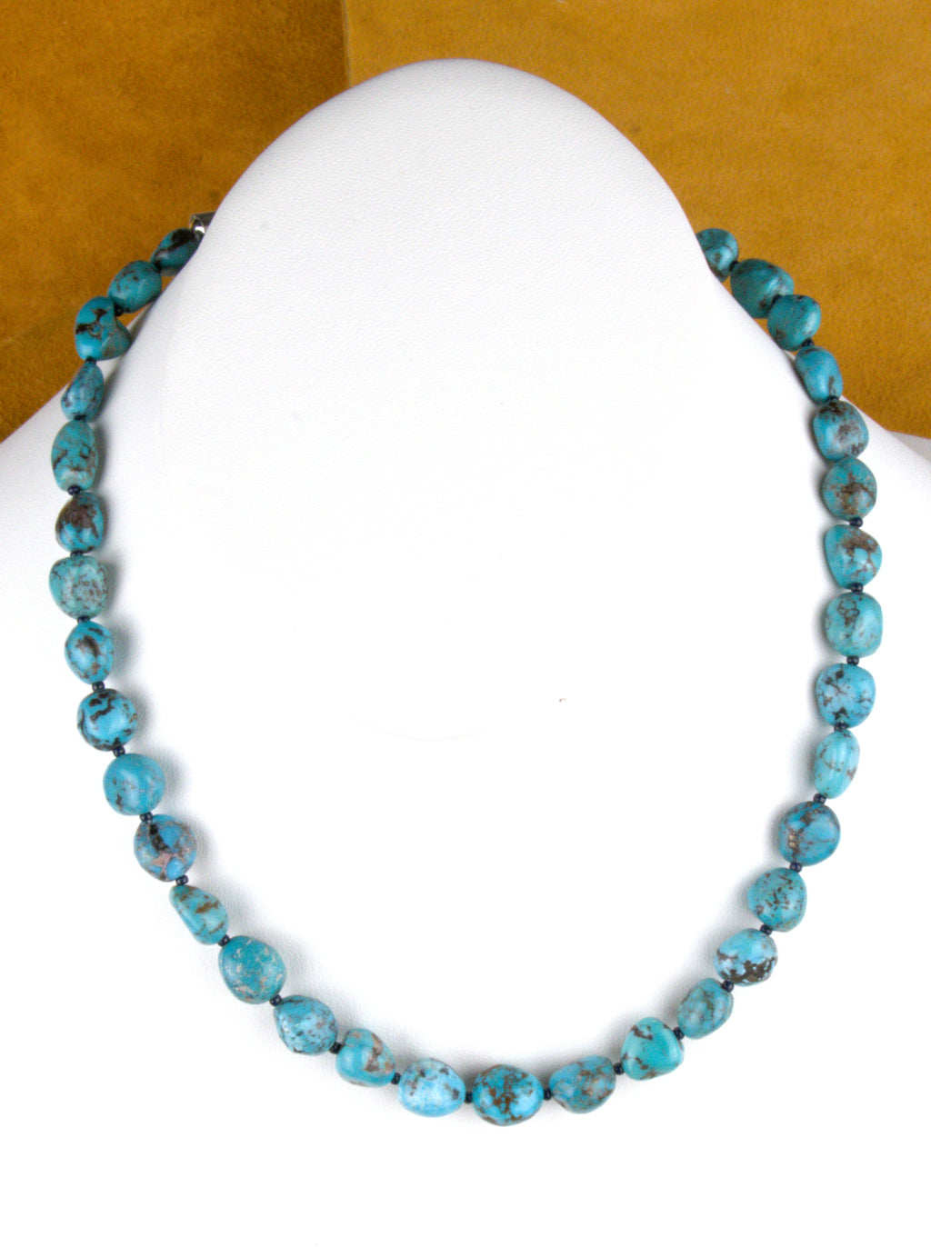 18 and 3/4" Turquoise Nugget Necklace One-of-a-Kind NN58