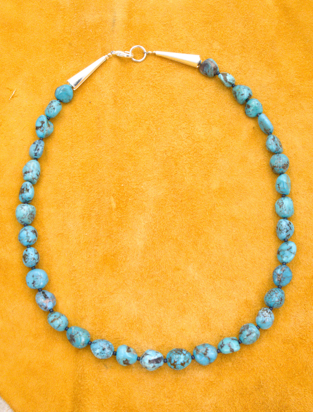 18 and 3/4" Turquoise Nugget Necklace One-of-a-Kind NN58