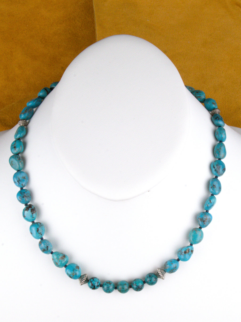 19" Turquoise Nugget Necklace One-of-a-Kind NN60