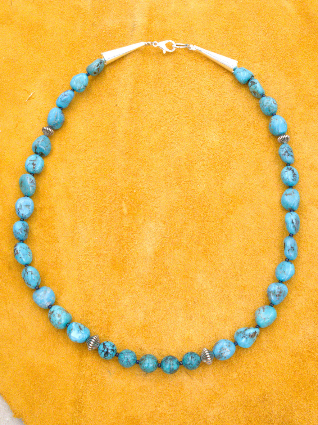 19" Turquoise Nugget Necklace One-of-a-Kind NN60