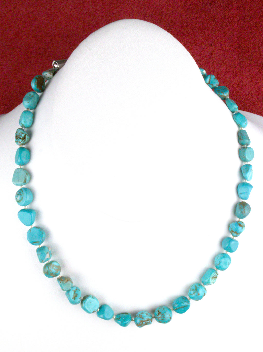 Turquoise Nugget Necklace 19 and 1/2" One-of-a Kind   NN61