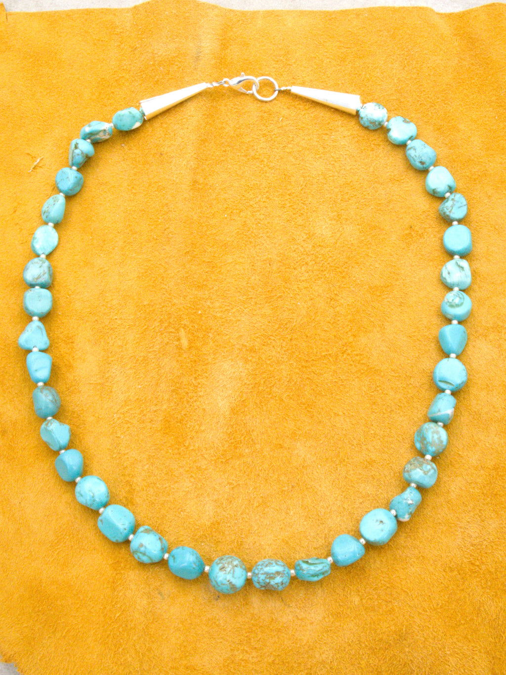 Turquoise Nugget Necklace 19 and 1/2" One-of-a Kind   NN61