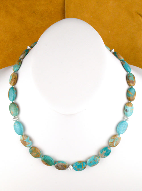 20 and 1/2" Turquoise Necklace One-of-a-Kind  NN64