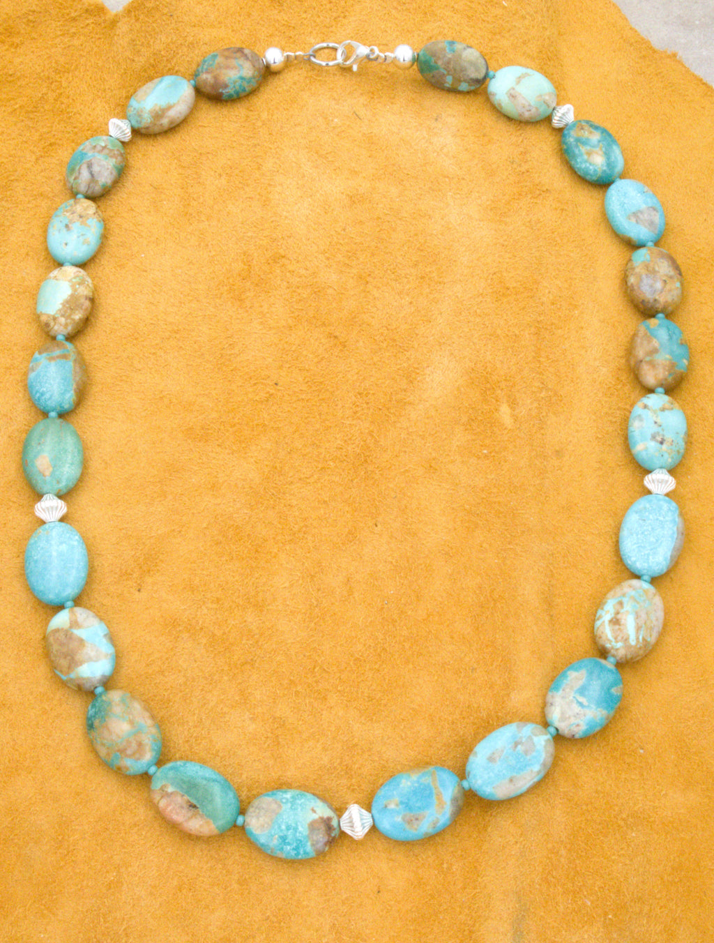 20 and 1/2" Turquoise Necklace One-of-a-Kind  NN64