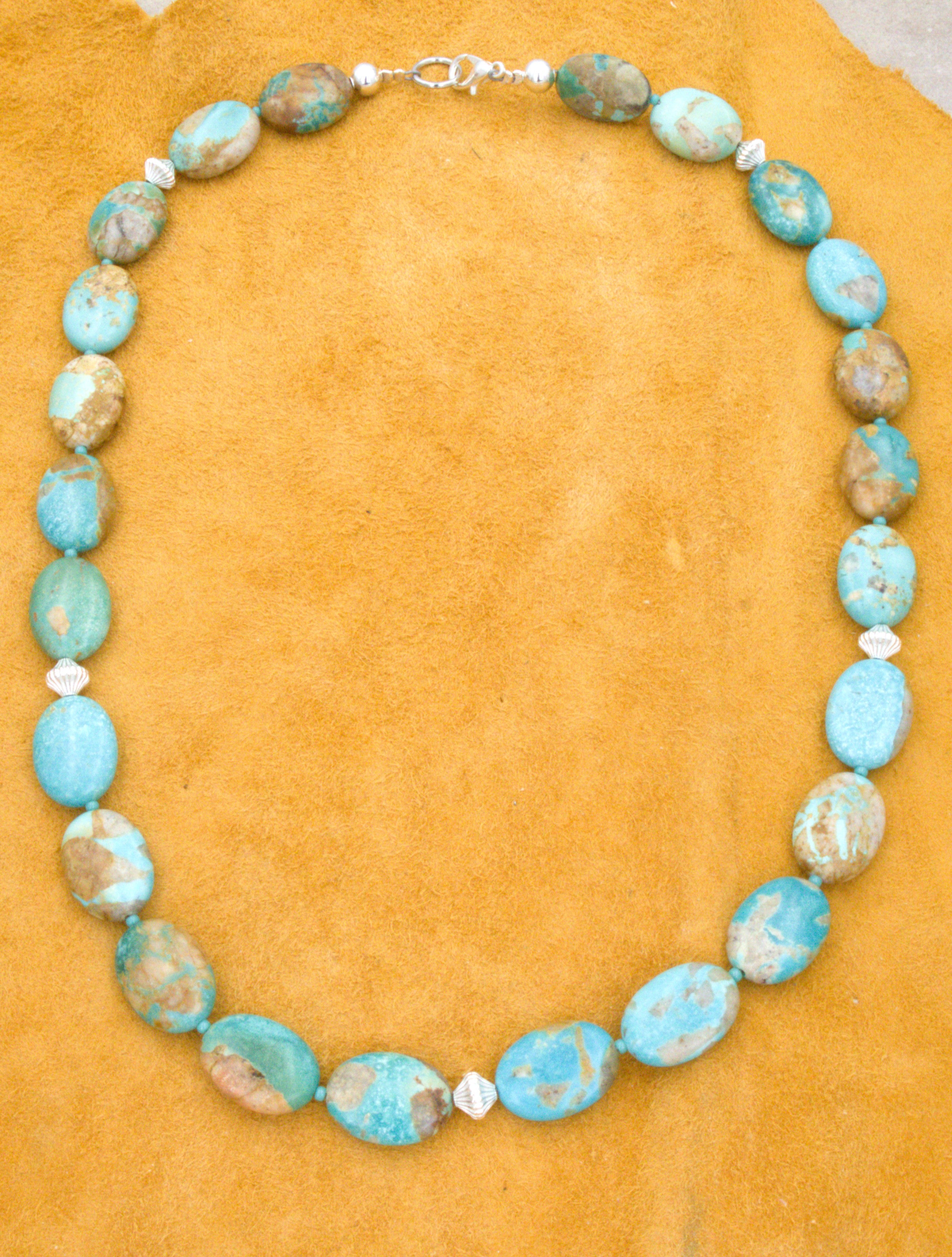 20 and 1/2" Turquoise Necklace One-of-a-Kind  NN64