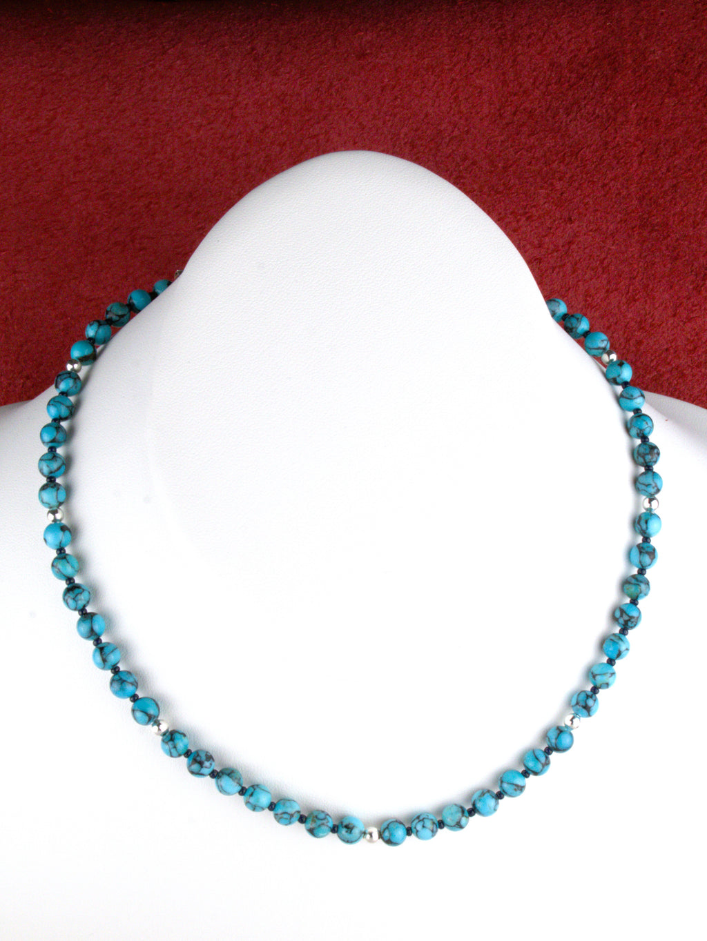 17 and 1/2" Petite Turquoise Choker Necklace  NN65