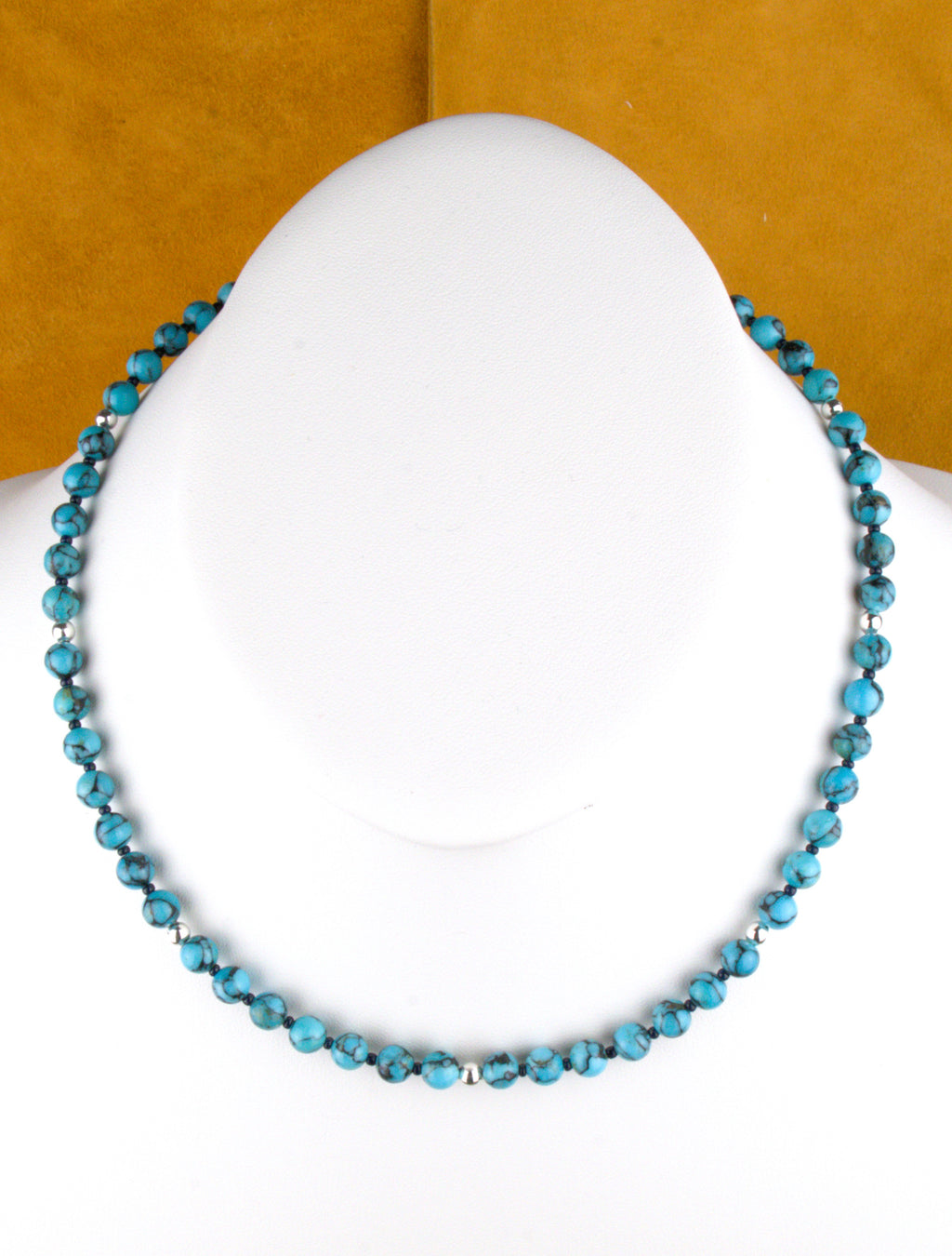 17 and 1/2" Petite Turquoise Choker Necklace  NN65