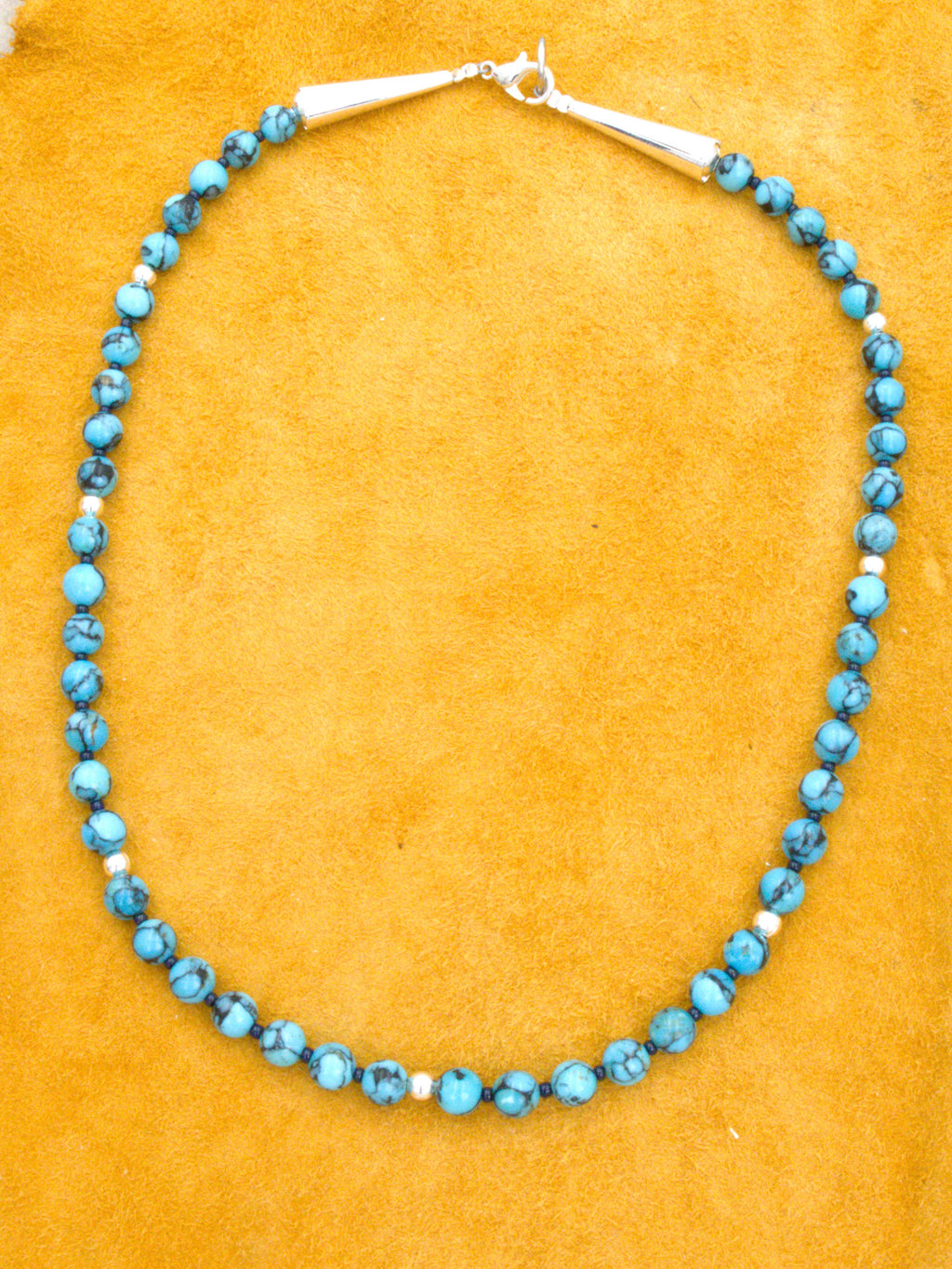 17 and 1/2" Petite Turquoise Choker Necklace  NN65