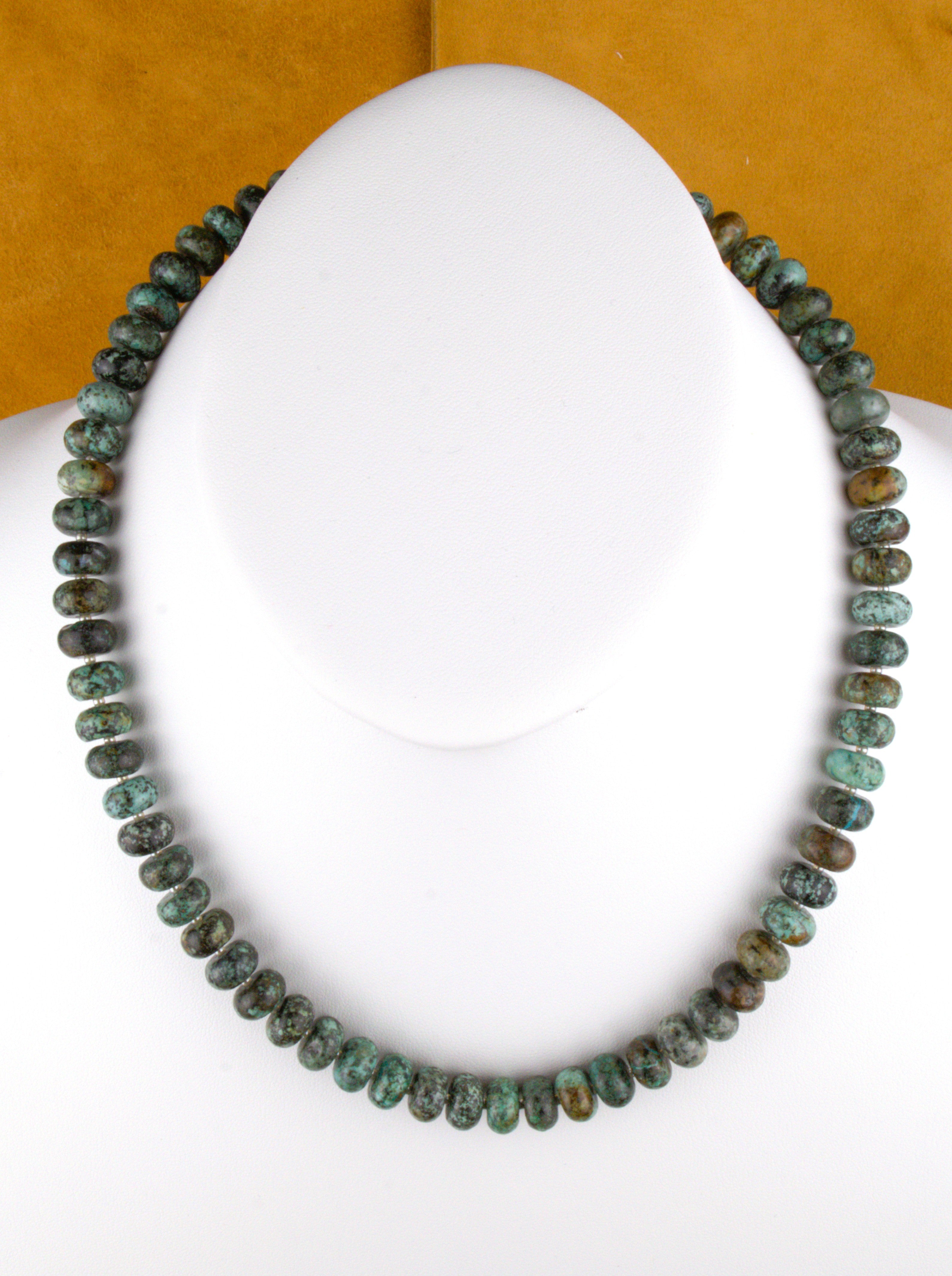 20" Green Turquoise Statement Necklace One-of-a-Kind  NN66