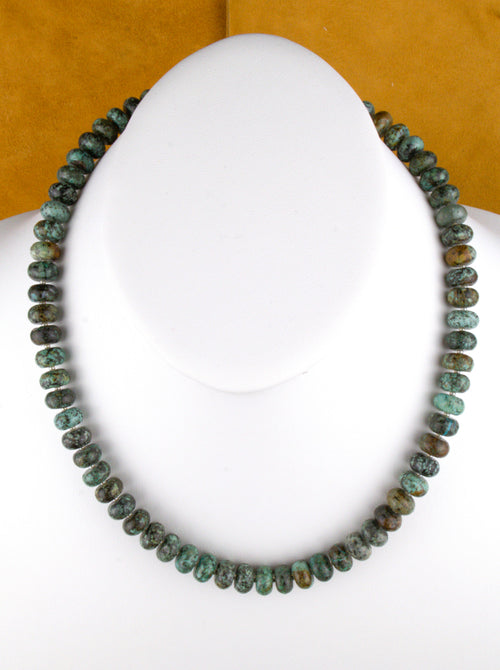 20" Green Turquoise Statement Necklace One-of-a-Kind  NN66