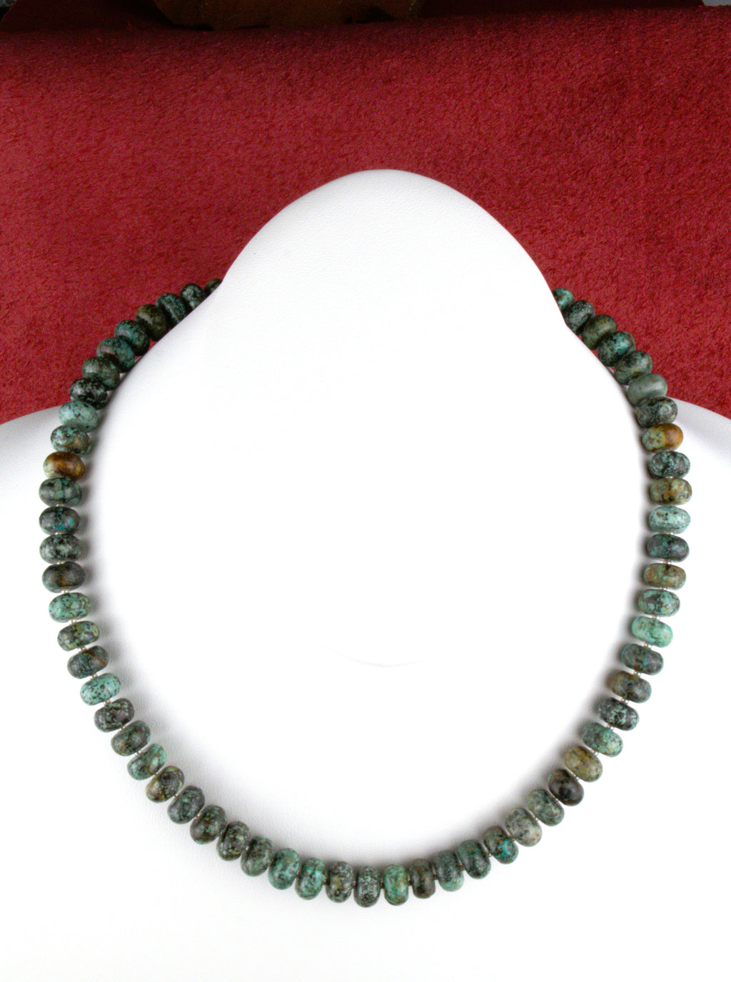 20" Green Turquoise Statement Necklace One-of-a-Kind  NN66